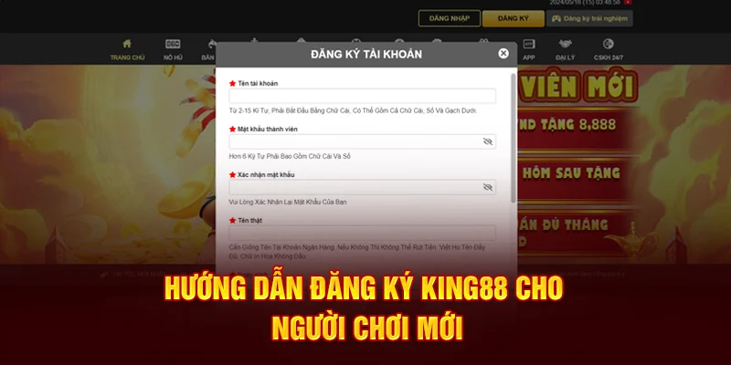 Hướng dẫn đăng ký King88 cho người chơi mới